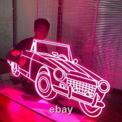 55x 27 Neon Sign Car Led Light Home Garage Store Bar Décoration Murale Luminescente