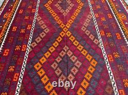7.10x13.9 Tapis oriental ancien fait main en teintures végétales luxueux afghan turkmène