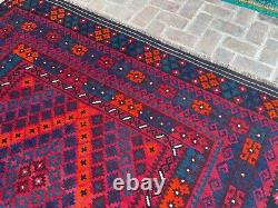 8.1x11 Décoration de tapis oriental à plat afghan antique traditionnel luxueux