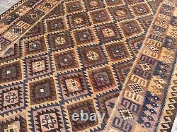 8.2x12.5 Tapis tribal persan antique en laine afghane de style intérieur de décoration bohémienne