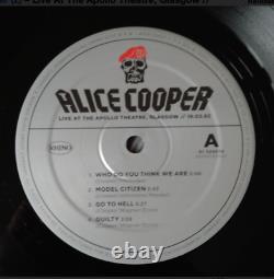 Alice Cooper En Direct Au Théâtre Apollo, Glasgow 19.02.82 Double Lp Limited Nouveau