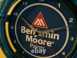 Benjamin Moore Peint Painter Garage Hardware Store Man Cave Neon Clock Sign