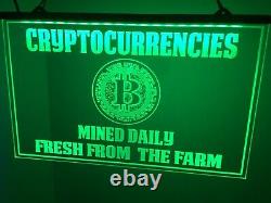 Bitcoin Cryptocurrencies Lighted Sign Led Garage, Salle De Jeu, Magasin 12x16