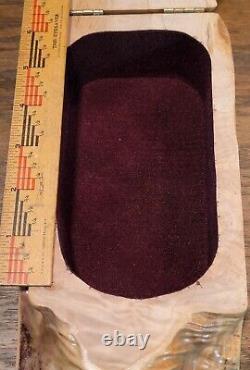 Boîte à bijoux en érable avec charnière, doublée de feutre, faite à la main en bois de burl unique en son genre