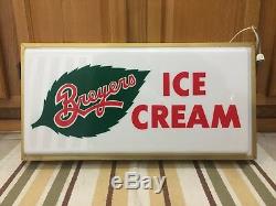 Breyers Ice Cream Signe Clair Plastique Pays Magasin Dairy Farm Garage Bar Pub