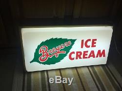 Breyers Ice Cream Signe Clair Plastique Pays Magasin Dairy Farm Garage Bar Pub