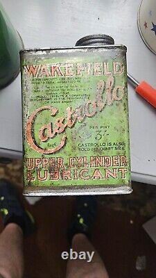 Castrol Motor Oil Garage Automobilier Canette en Fer Vintage Wakefield Castrollo