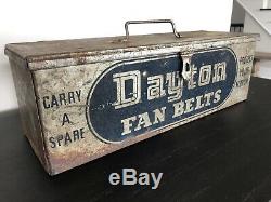 Ceintures De Dayton Fan Publicité Metal Box Garage Magasin Afficher 1930 Années 1940