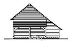 Ch3hal Oak Cadre Garage Bâtiment / Panier Lodge Kit Log Store / Side Aisle
