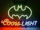 Coors Light Batman Neon Lamp Sign 14x10 Bar Lighting Garage Cave Store Artwork