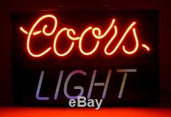 Coors Light Neon Sign Affichage De Magasin Réel Neon Beer Bar Pub Garage Sign