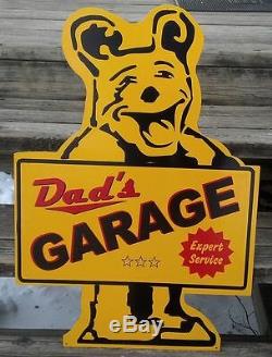 Dads Garage Sign 25.5 Cabin Lodge Cave Man Garage Accueil Boutique Boutique Décor Ferme
