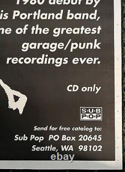 ESSUIE-GLACES Est-ce réel 22x35 affiche promotionnelle de magasin de disques SUB POP 1993 garage PUNK