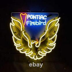 Enseigne lumineuse néon personnalisée Firebird Car pour magasin, bar, salle de garage en acrylique imprimé 19x19