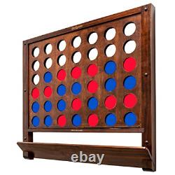 Gosports Wall Mounted Giant 4 In A Row Jumbo Four In A Row With Coins Brown