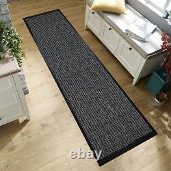 Grand tapis de barrière en caoutchouc robuste antidérapant, tapis de sol, couloir, coureurs mats