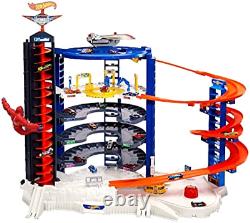 Hot Wheels Track Set 4 164 Scale Toy Cars 3 Pieds Tall Garage Motorized Gorilla