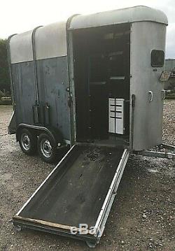 Ifor Williams Hb505 Horsebox Bande-annonce Débroché Que Mobile Garage / Magasin // Bureau