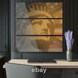 Impression acrylique triptyque de la Statue de la Liberté