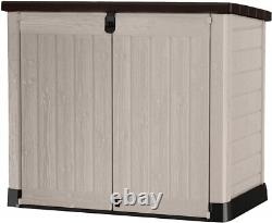 Keter 250001 Stockage Extérieur Store It Out Pro Abri de Jardin, 145,5 x 82 x 123cm Beige/Brun