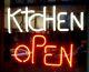 Kitchen Open Neon Lamp Sign 14x10 Bar Lighting Garage Cave Store Pub Artwork