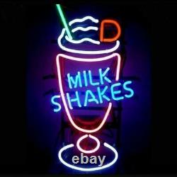 Milk-shakes Magasin Neon Lamp Sign 20x16 Light Bar Garage Windows Display Cave
