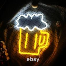Neon Beer Sign Wall Led Shaped Night Light Pour Bar Store Party Club Pub Garage