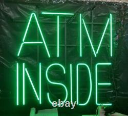 New Atm Inside Shop Neon Lamp Sign 20x16 Light Glass Garage Bar Pub Store