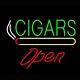 New Cigars Open Store Neon Lamp Sign 20x16 Light Glass Garage Bar Pub Display