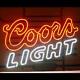 New Coors Light Bar Néon 17x12 Bière Lampes En Verre Magasin Garage Affichage