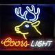 New Coors Light De Deer Bar Néon 17x14 Bière Lampes En Verre Magasin Garage Affichage