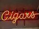 New Red Cigars Neon Lamp Sign 20x8 Light Glass Garage Bar Pub Store
