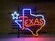 New Texas Lamp Lone Star Neon Sign 17x14 Verre À Bière Light Store Garage Affichage
