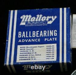 Nos Mallory Advance Plate Buick Olds Cad Pont Hot Rod Distributeur Allumage Gm V8