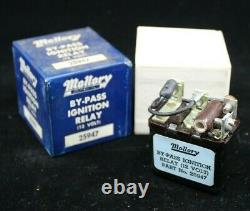 Nos Mallory By-pass Ignition Relay 1960-61 12 Volt Distributeur De Hot Rod Vintage