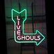 Nouveau Live Ghouls Arrow Neon Lamp Sign 20x16 Light Glass Garage Bar Pub Store