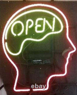Open Mind Brain Store Neon Lamp Sign 14x10 Bar Lighting Garage Cave Artwork A