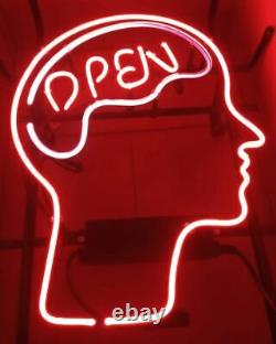 Open Mind Brain Store Neon Lamp Sign 14x10 Bar Lighting Garage Decor Artwork D