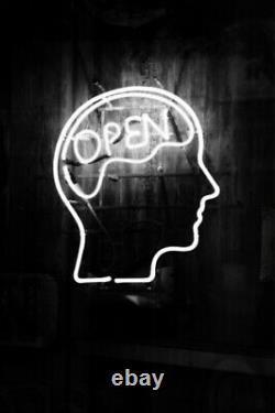 Open Mind Brain Store Neon Lamp Sign 14x10 Bar Lighting Garage Glass Artwork B