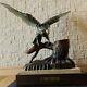 Ornement En Métal De Faucon Aigle Oiseau Rapace Sculpture En Fer Art Souvenir 13 Lb Japon