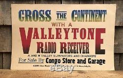 Rare Valley Vintage Tone Radio Récepteur Magasin Garage Dealer Afficher Connexion