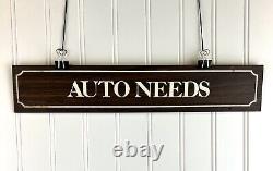 Real Store Aisle Hang Sign Besoins De L'auto Old Grocery Garage Mancave Decor
