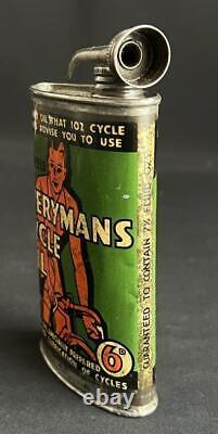 Réveille Everymans Lubrifiant Vintage Cycle Bicycle Oil Can Garage Display Tin