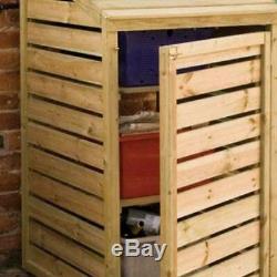 Rowlinson Timber Recycling Box Magasin Container Jardin Stockage Shelved
