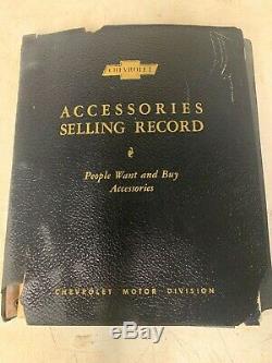 Salesman Rare Vintage Chevy Accessoires De Vente Fiche Détaillant Book Collection
