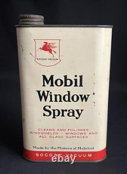 Spray pour vitres vintage Mobil Socony Pegasus pour garage publicitaire en tôle de pétrole