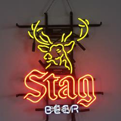 Stag Beer Neon Signe Artwork Store Light Pub Club Display Garage 19