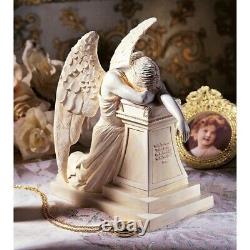 Statue de bureau commémorative sculptée en forme d'ange en deuil - Cadeau