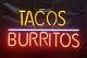 Tacos Burritos Neon Lamp Sign 14x10 Bar Lighting Garage Cave Store Artwork