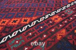 Tapis Kilim Afghan ancien en laine tribale turkmène de grande taille 8x13 pour la maison ou le bureau